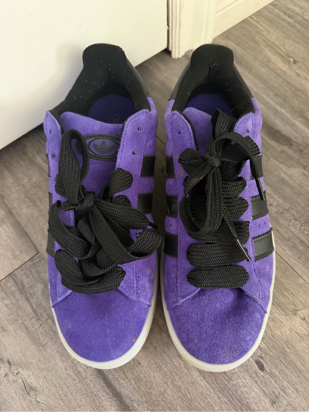 adidas campus Purple Suede Women's Sneakers with Black Stripes